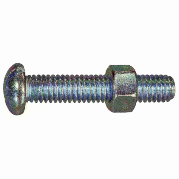 Midwest Fastener 3/18"-16 x 2 in Slotted Round Machine Screw, Zinc Plated Steel, 8 PK 60165 - main